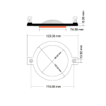 Sc Audio Replacment Diaphragm LP-0208 Titanium VC 74.5mm 8ohm Kapton